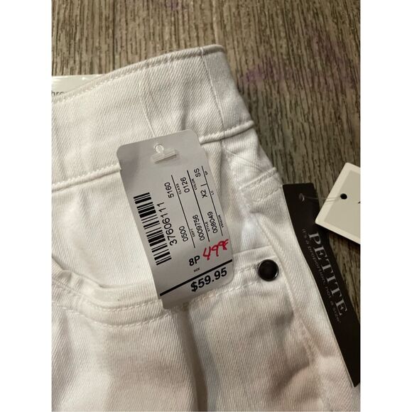 Christopher & Banks Signature Slimming White 8 Petite Ankle Jeans New - Picture 6 of 8